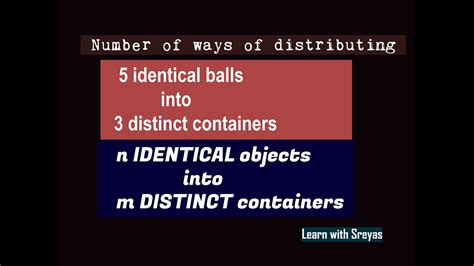 number of ways to distribute n